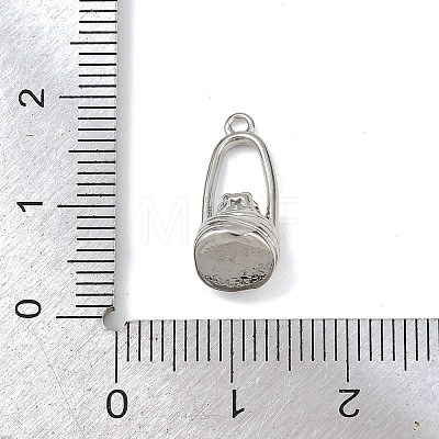Brass Micro Pave Clear Cubic Zirconia Pendants KK-G545-19P-1