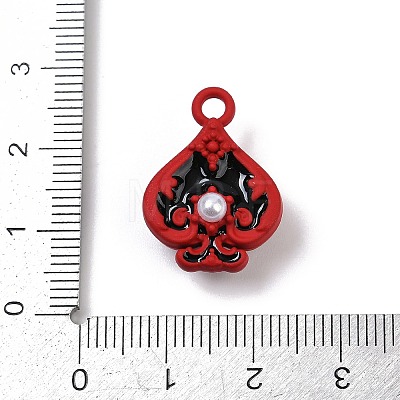 Spray Painted Alloy Pendants PALLOY-S038-07B-1