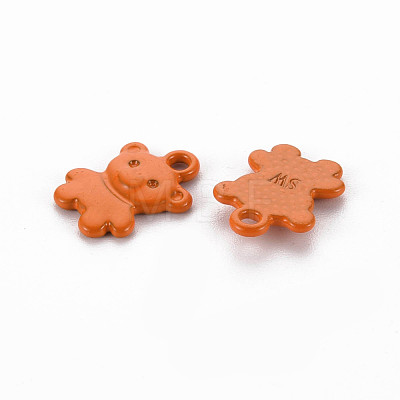 Spray Painted Alloy Charms PALLOY-Q433-034B-RS-1