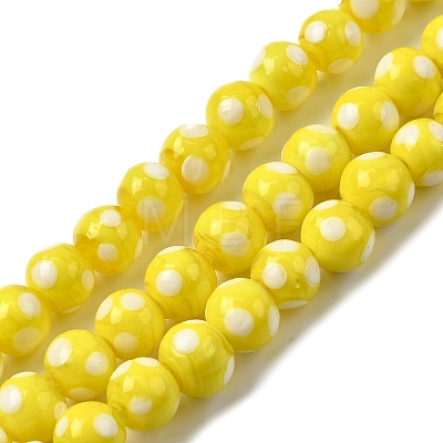 Handmade Lampwork Beads LAMP-D002-8mm-01-1