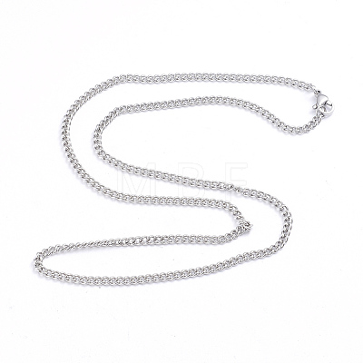 304 Stainless Steel Curb Chains Twist Chains Necklaces NJEW-L173-006-P-1