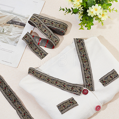 Ethnic Style Embroidery Polyester Ribbons OCOR-WH0067-74B-1
