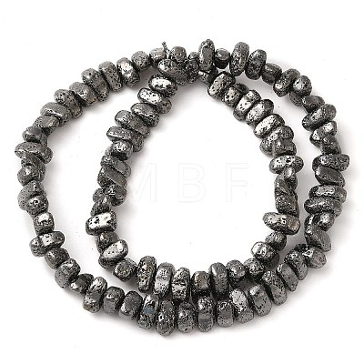 Electroplated Natural Lava Rock Beads Strands G-L606-D02-01D-1