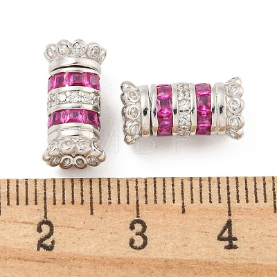 925 Sterling Silver Micro Pave Cubic Zirconia Screw Clasps STER-U001-05C-P-1