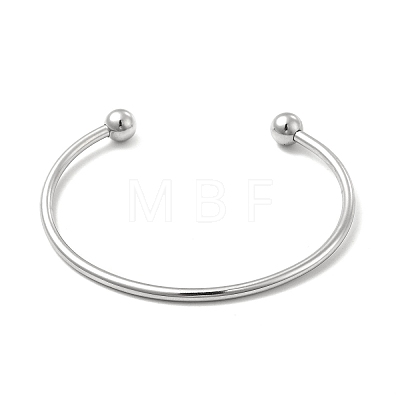 Classic 201 Stainless Steel Cuff Bangles for Women BJEW-P289-01P-1