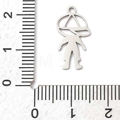 201 Stainless Steel Pendants STAS-Q341-06P-1