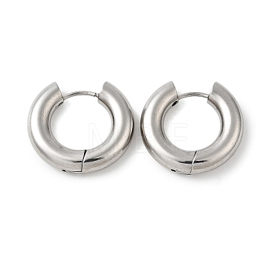 Tarnish Resistant 202 Stainless Steel Huggie Hoop Earrings LS-EJEW-O087-08H-P-1