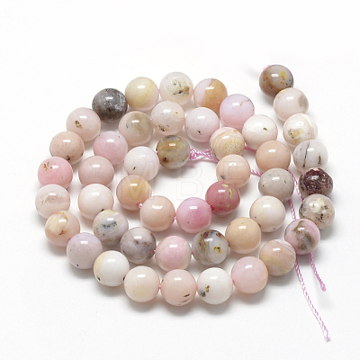 Natural Pink Opal Beads Strands G-R446-4mm-09-1
