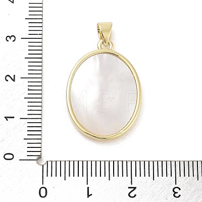 Rack Plating Brass Pave Shell Pendants KK-Z064-28G-03-1