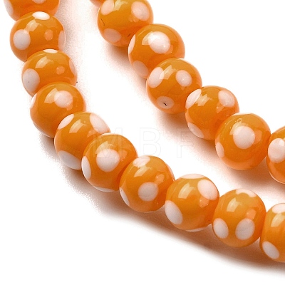 Handmade Lampwork Beads LAMP-D002-6mm-01I-1
