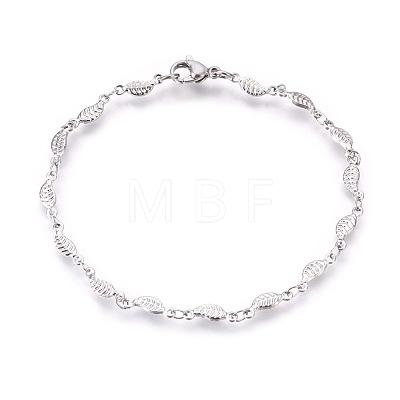 304 Stainless Steel Link Chain Bracelets BJEW-P239-16-1