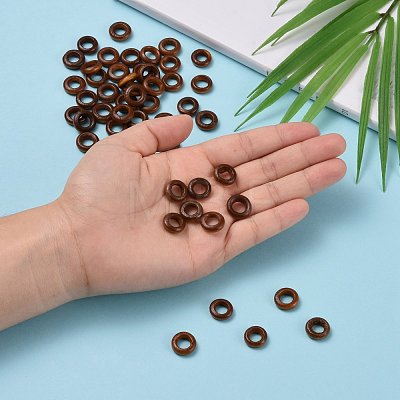 Donut Wooden Linking Rings WOOD-Q014-12mm-07-LF-1