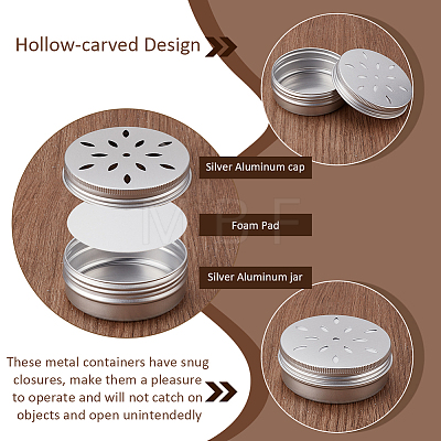   Aluminium Shallow Round Candle Tins AJEW-PH0011-67A-1