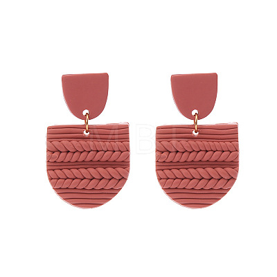 Polymer Clay Dangle Stud Earrings WGC24AA-01-1