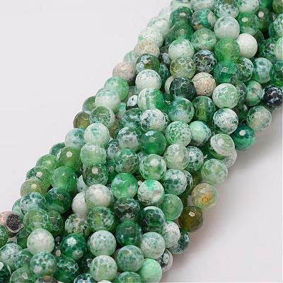 Natural Fire Crackle Agate Bead Strands G-G882-8mm-B01-1