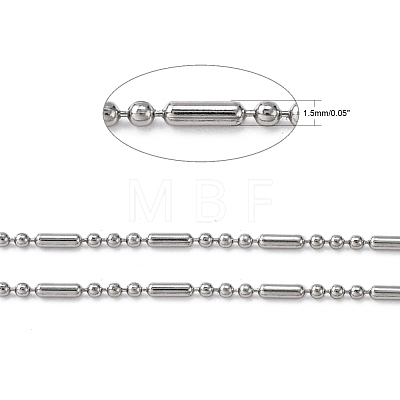304 Stainless Steel Ball Chains CHS-K002-12-1