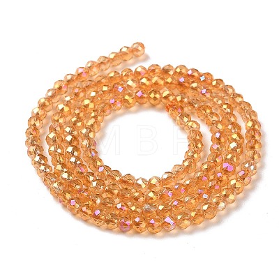 Electroplate Transparent Glass Beads Strands X1-GLAA-H021-01B-FR06-1