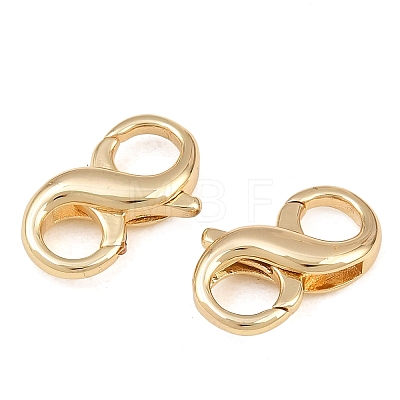 Brass Double-Sided Lobster Clasp for Jewelry Making KK-CBAA482-03G-1