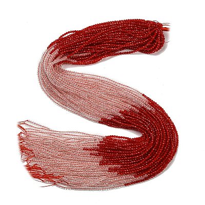 Transparent Gradient Color Glass Beads Strands LS-GLAA-H021-01A-37-1