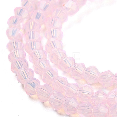 Baking Painted Transparent Glass Beads Strands DGLA-F029-J2mm-1