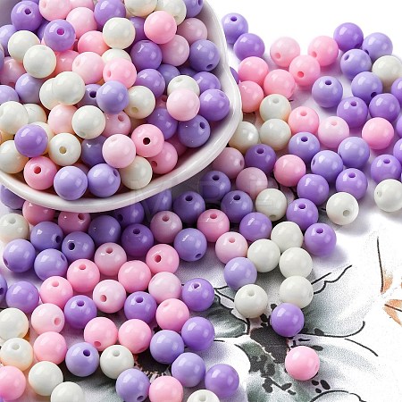 Opaque Acrylic Beads SACR-Q004-02N-1