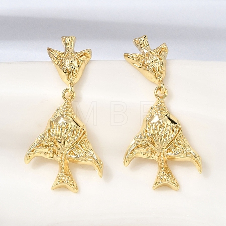 Brass Dangle Earrings EJEW-D352-06G-02-1