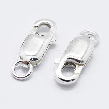 925 Sterling Silver Lobster Claw Clasps STER-K167-075C-S-1