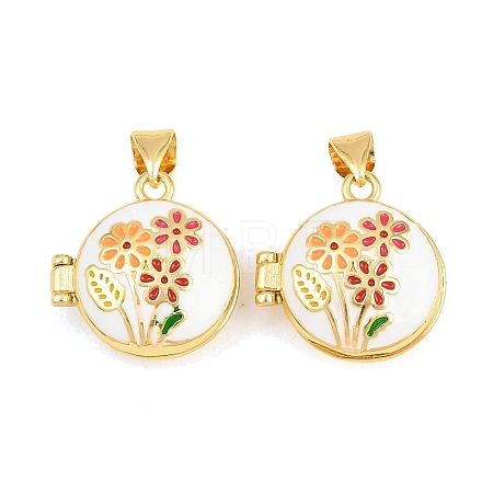 Brass Locket Pendants KK-D232-06G-01-1