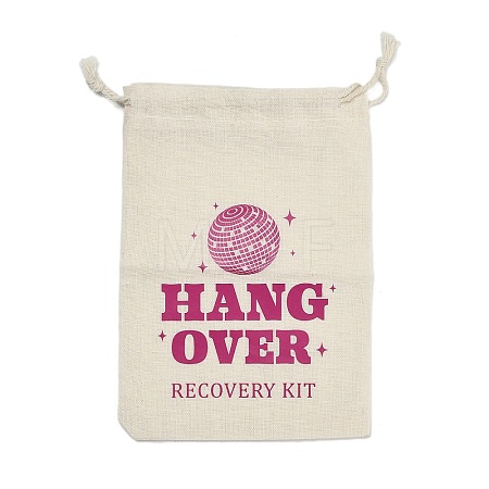 Cloth Hangover Kit Party Favor Drawstring Bags ABAG-A012-05A-02-1