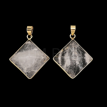 Natural Quartz Crystal Pendants G-H359-03G-01-1