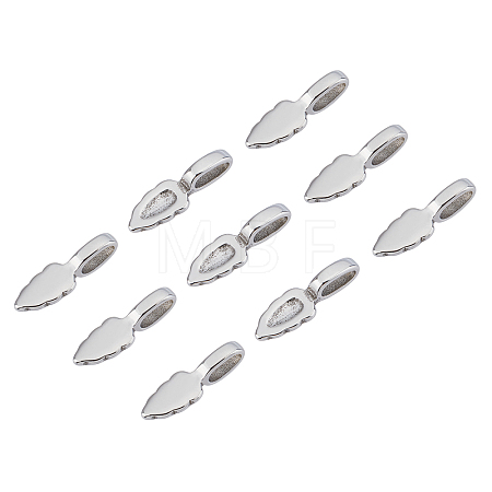 Tarnish Resistant 304 Stainless Steel Glue-on Flat Pad Pendant Bails STAS-H009-1