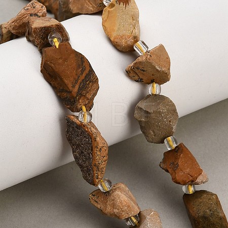 Natural Picture Jasper Beads Strands GG-CBA0B77-A08-03-1