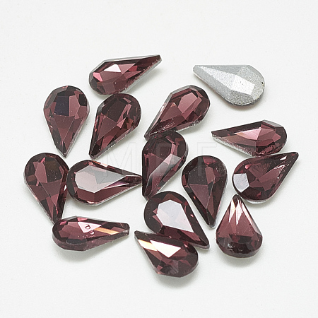 Pointed Back Glass Rhinestone Cabochons RGLA-T082-5x8mm-18-1