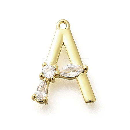 Brass Micro Pave Cubic Zirconia Pendants KK-M310-01G-01-1