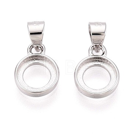 925 Sterling Silver Pendant Cabochon Settings STER-N016-87A-P-1