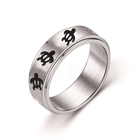 Rotating 201 Stainless Steel Anxiety Relief Rings for Women Men PW-WG4928D-12-1