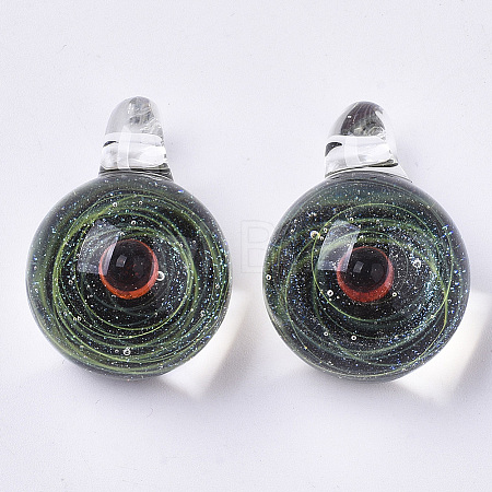 Handmade Lampwork Pendants LAMP-N021-005D-1