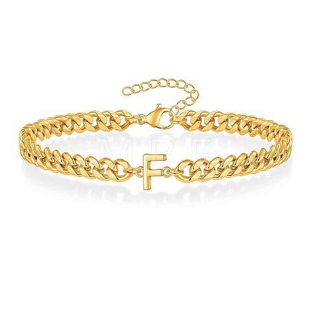 Letter 304 Stainless Steel Link Bracelets FS-WG7830E-05-1