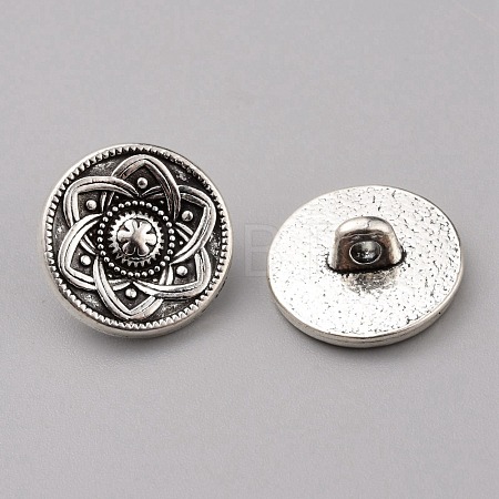 1-Hole Alloy Shank Buttons BUTT-WH0020-22A-1