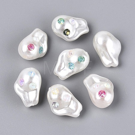 Baroque Style ABS Plastic Imitation Pearl Beads SACR-T017-78A-1