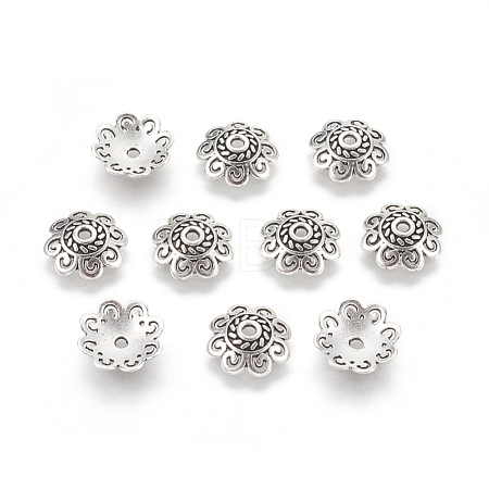 Tibetan Style Bead Caps TIBE-60309-AS-LF-1