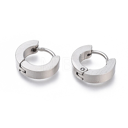 304 Stainless Steel Huggie Hoop Earrings LS-EJEW-O087-09E-P-1