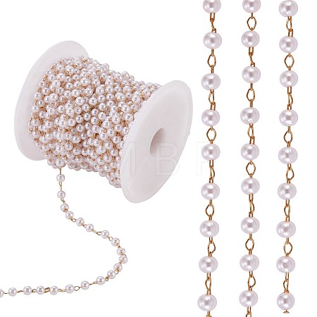 Plastic Imitation Pearl Beaded Chain JX303A-1