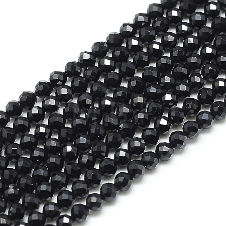 Natural Black Spinel Beads Strands X-G-S152-01-3mm-1