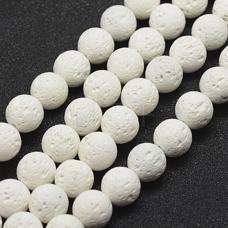 Unwaxed Natural Lava Rock Beads Strands X-G-J367-01-8mm-1