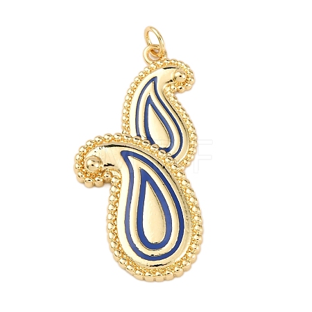 Brass Enamel Pendants KK-K408-43B-01-1