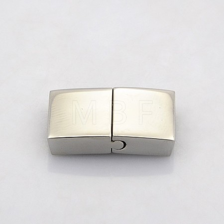 Tarnish Resistant Cuboid 304 Stainless Steel Bayonet Clasps STAS-N042-03-1