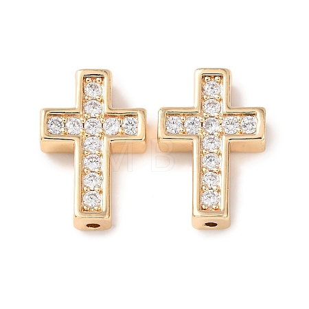 Brass Micro Pave Clear Cubic Zirconia KK-Z142-11G-1