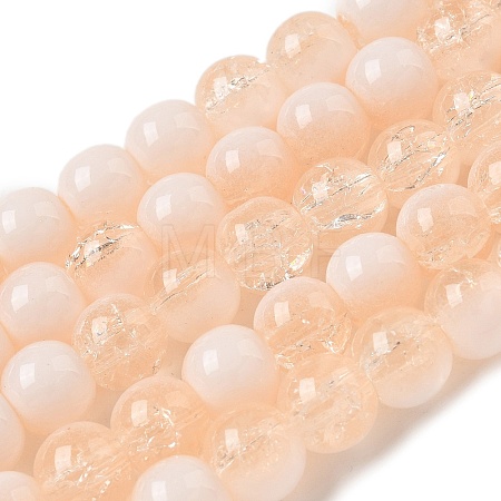 Crackle Glass Beads Strands GLAA-U001-8mm-05-1