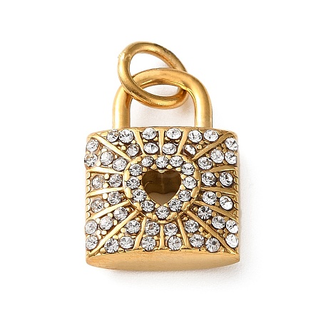 304 Stainless Steel Rhinestone Pendants RB-CBA324D-01G-05-1